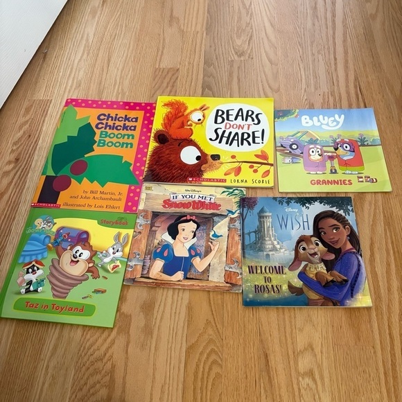 Children Kids Book Bundle Lot Wish Disney Snow White Looney Tunes Taz - Picture 2 of 4